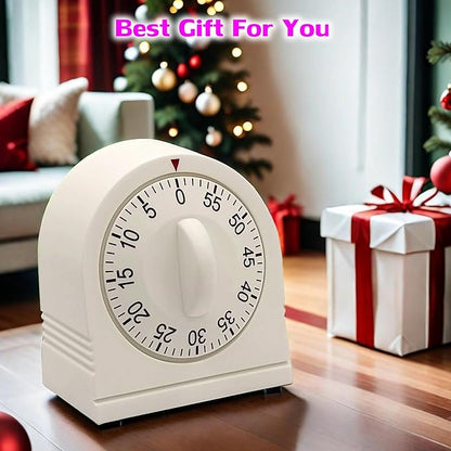 60 Minute Wind Up Timer, Visual Mechanical Timer with Loud Alarm, Manual Countdown Timers for Classroom, Home, Study and Cooking (White) - Image 7