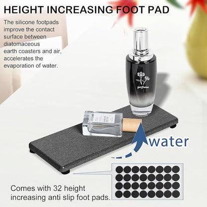 3PCS Stone Drying Tray, Water Absorbing Stone Tray for Sink, Stones Soap Trays, Fast Dry Diatomite Stones Mat,Used for Hand Soaps,Sponge,Toothbrush Holder in Bathroom Counter and Kitchen Sinks - Image 2