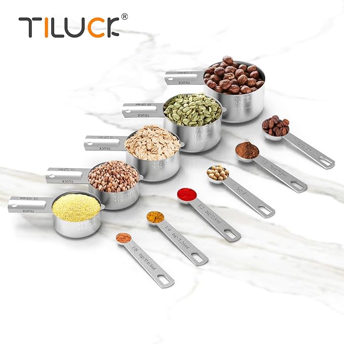 TILUCK Stainless Steel Measuring Cups & Spoons Set, Cups and Spoons,Kitchen Gadgets for Cooking & Baking (11) - Image 5