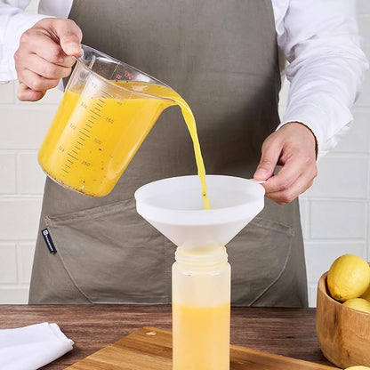 Restaurantware-Met Lux 24-ounce Plastic Funnel, 1 Plastic Funnel - Precise Spout, White Pouring Tool, Wide Spout, For Transferring Ingredients - Image 5