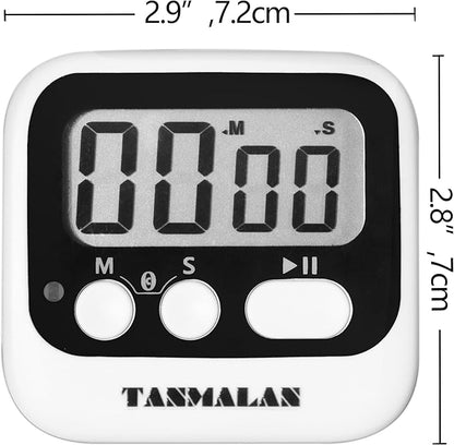 Easy to USE, Digital Kitchen Timer, Magnetic Timer,Tanmalan(Black,1 Pack) - Image 2