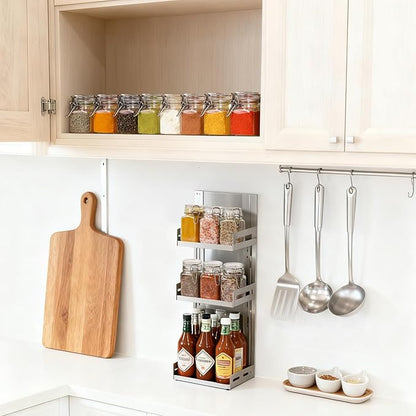 ComSaf Set of 6 Square Glass Spice Jars with Airtight Lids (4 Oz), Mini Favor Jars with Wire Clamp for Honey, Herbs & Farmhouse Kitchen Pantry Organization, with Funnel & Labels - Image 5