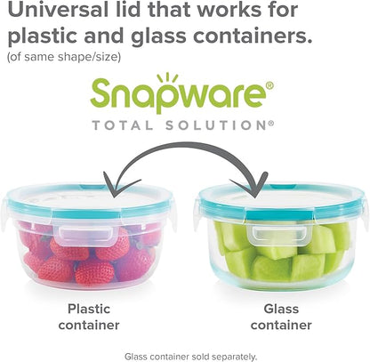 Snapware Plastic Total Solution 2-Pack (4-Cup) Food Storage Containers Set, Leakproof & Airtight Plastic Locking Lids Round Tupperware, Non-Toxic BPA-Free Lids, Microwave Dishwasher Freezer Safe - Image 6