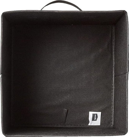 Amazon Basics Collapsible Fabric Storage Bins Organizer with Handles, Sturdy, Foldable, 10.5" x 10.5" x 11", Black, 6-Pack - Image 3