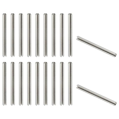 PATIKIL Slotted Spring Pin, 20 Pcs 3/16" x 2-3/8" (5.3mm x 60mm) 304 Stainless Steel Split Roll Pins Spring Dowel for Home Improvement Automotive Machine Repair, Silver