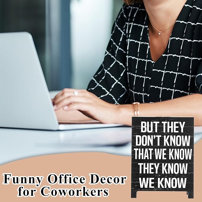 But They Don't Know That We Know Friends-Inspired Sign TV Show Home Room Decor Pop Culture Accessories Funny Sign for Living Rooms Office Desk Decor Funny Gift for Show Fans - Image 3