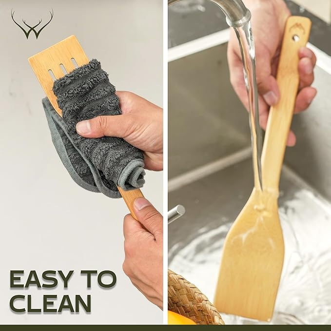 Nightmare Wooden Spoons for Cooking Before Christmas - Wooden Utensil Set with Spatulas & Spoons, Heat-Resistant, Eco-Friendly Kitchen Utensils for Non-Stick Cookware - Image 8