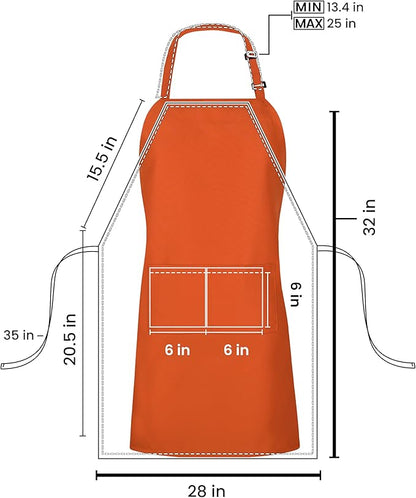 Utopia Kitchen 10 Pack Bib Apron Adjustable with 2 Pockets, Water and Oil Resistant, Cooking Kitchen Chef Apron for Women Men - Image 2