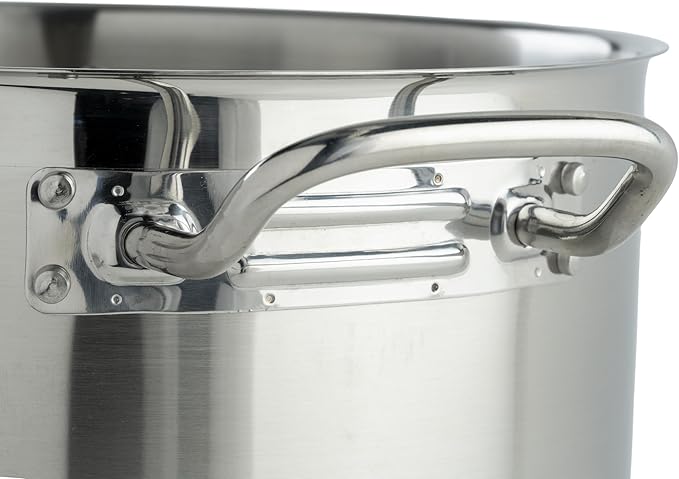 Winco Heavy-Duty Stainless Steel Stock Pot with Cover, 12 Quart - Image 3