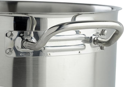 Winco Heavy-Duty Stainless Steel Stock Pot with Cover, 12 Quart - Image 3