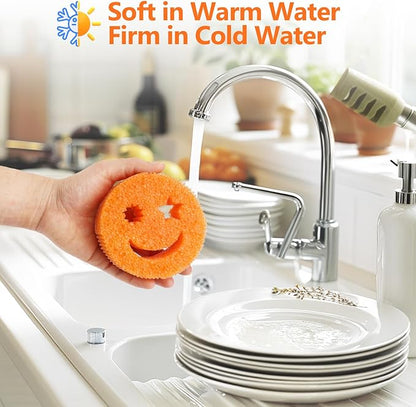 Kitchen Sponges (6 PCS) - Scratch-Free Multipurpose Dish Sponges for Kitchen, Bathroom - BPA Free & Made with Polymer Foam - Temperature Controlled Kitchen Sponge for Dishes, Odor Resistant Scrubber