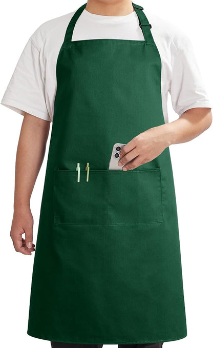 Syntus Chef Apron for Men Women Kitchen Cooking Apron with Pockets, Adjustable Bib Aprons Stain Resistant