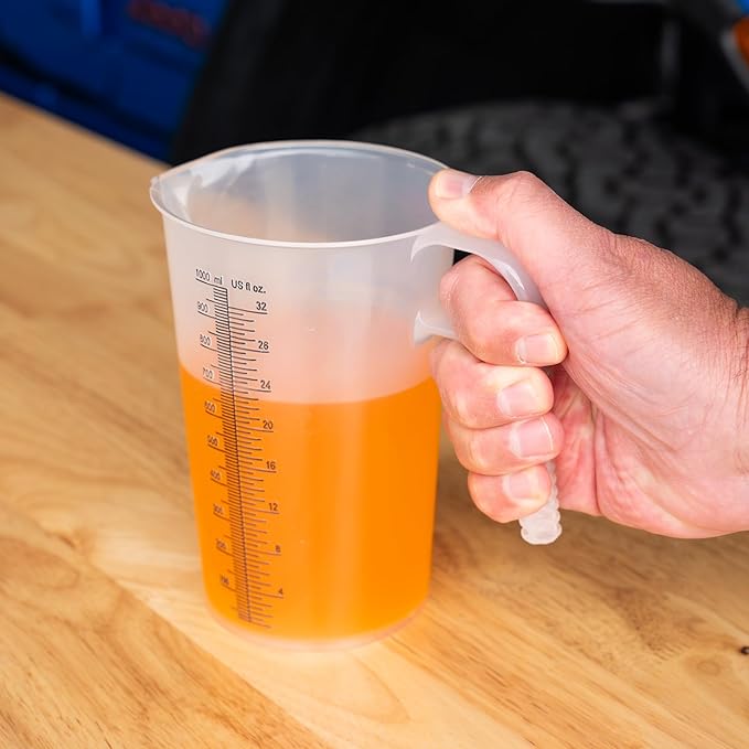 32oz (1 Quart) Measure Pitcher with Convenient Conversion Chart – Extra Strong Food Grade – Great for Cooking, Home Hobbies, Shop Oil and Fluids, Spa Chemicals with High Chemical Resistance by Turnah - Image 6