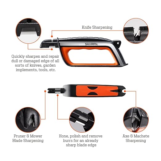 SHARPAL 103N All-in-1 Knife Garden Tool Multi-Sharpener for Lawn Mower Blade, Axe, Hatchet, Machete, Pruner, Hedge Shears, Scissors Mothers Day Gifts - Image 2