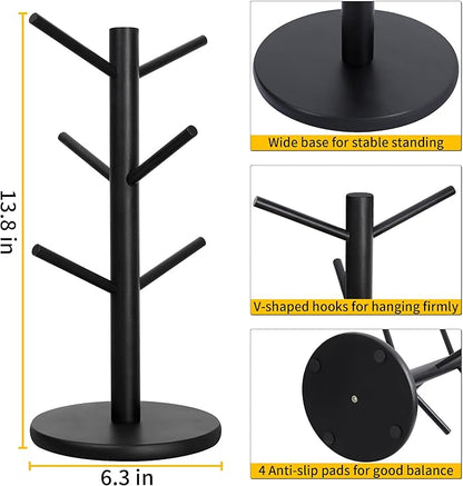 MyLifeUNIT Mug Holder Tree, Coffee Cup Holder with 6 Hooks (Black) | MyLifeUNIT, Mug Holder Tree, Coffee Cup Holder, 6 Hooks, Black - Image 7