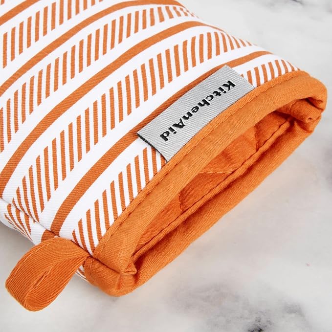 KitchenAid Albany Mini Oven Mitt 2-Pack Set, Honey, 5.5"x8" - Image 3