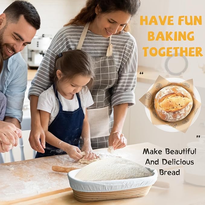 Cast Iron Dutch Oven for Bread Baking, With Banneton Bread Proofing Basket & Baking Supplies, 7.5QT Multi-Functional Dutch Oven Pot with Lid, Cast Iron Bread Pan, Black - Image 2