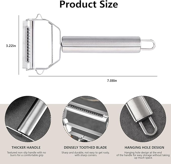 Multifunction Stainless Steel Julienne Peeler Vegetable Peeler Double Planing Grater Kitchen Accessories Cooking Tools - Image 2