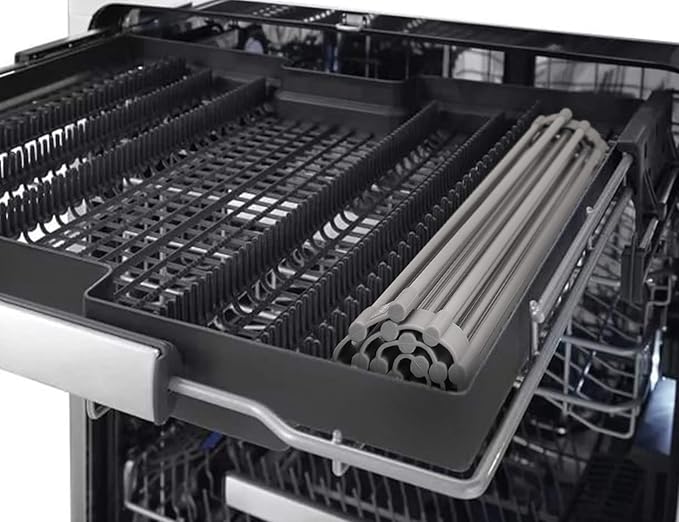 Surpahs 20.5 x 15.5 Inch Roll-Up Dish Drying Rack, Fits Across Sink Openings up to 19.5 Inches, Heavy-Duty Premium Silicone, Strong Support, Non-Slip, Heat-Resistant, Warm Gray - Image 7
