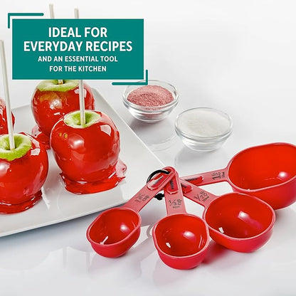 MIRRO 4pc Nested Measuring Cups Set, Red (Pack of 4) - Image 6