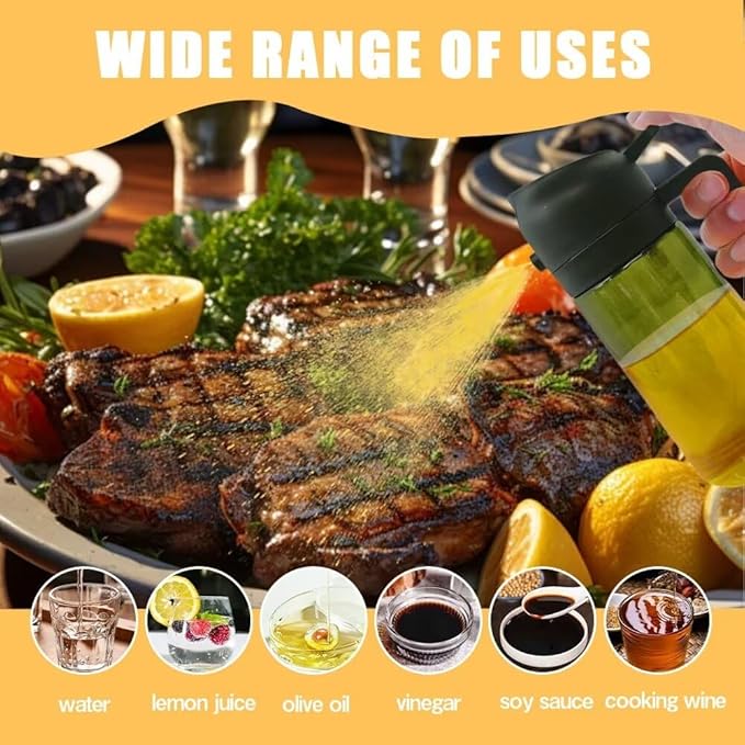 Kitchen Maiden 2 in 1 Oil Dispenser, New Kitchenmaiden 2 In 1 Oil Sprayer for Cooking，Olive Oil Dispenser Bottle Spray And Pour for Air Fryer, Salad, Frying, BBQ - Image 5