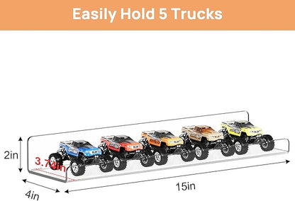 upsimples 14 Pack Acrylic Shelves Wall Organizer and Storage, 15" Display Shelf for Figure, Toy Cars, Perfume, Kids Bookshelf for Bedroom, Nursery, Craft Room, Clear - Image 3