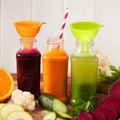 Silicone Funnels 4 Pieces Wide Mouth Funnel Small and Large Flexible Condiment Sauce Canning Set for Squeeze Bottles Jars Cans, Spice Filling Bottles Liquid Oil and Powder(Multi Color) - Image 5