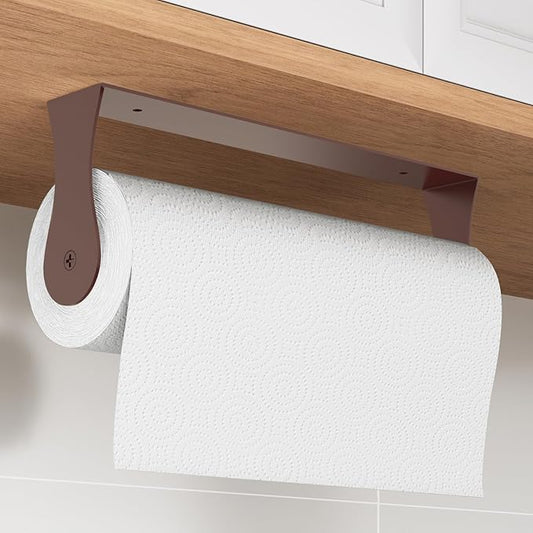 Oil Rubbed Bronze Paper Towel Holder Under Cabinet, Oil Rubbed Bronze Kitchen Accessories Decor, Wall Mount Paper Towel Holder for Bathroom, Stainless Steel, Adhesive or Screws by Awarmhome