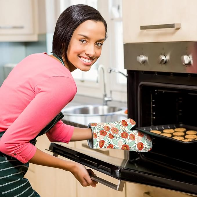 3 Pcs Kitchen Stuff, Kitchen Oven Mitts and Pot Holders Sets with Microfiber Wild Floral Kitchen Towels, Kitchen Accessories,Gifts for Women
