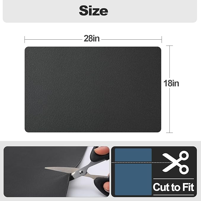 Ecotrim - Dish Drying Mat for Kitchen Counter | Coffee Bar Mat for Countertops | Heat Resistant Drainer Mat with Non-slip Rubber Backed | Hide Stain Kitchen Absorbent Draining Mat | Black 18"x28" - Image 6