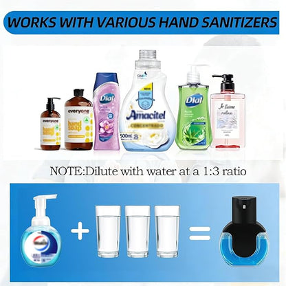 2Pack Automatic Soap Dispenser Touchless, Rechargeable Foaming Soap Dispenser,15oz/420ml Smart Hand Soap Dispensers,4-Level Adjustable,Wall Mount for Bathroom Kitchen Dish Soap,Hands-Free,Black - Image 3