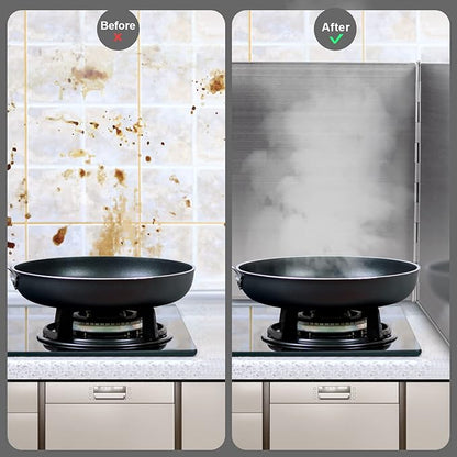 3 Sided Splatter Guard, Anti Splatter Shield Stainless Steel Oil Splatter Guard for Stove Top, Foldable Grease Splatter Screen - Image 7