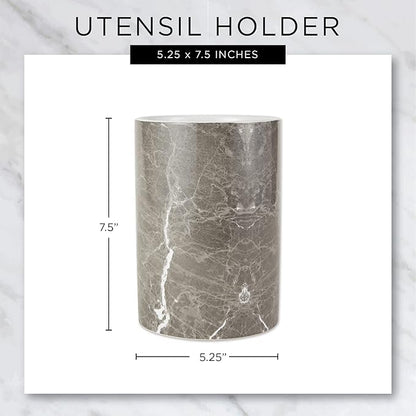 DII Kitchen Accessories Retro Collection Ceramics, Utensil Holder, Gray - Image 7