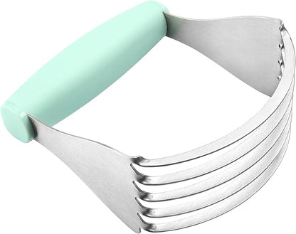 Spring Chef XL Dough Blender For Baking, Heavy Duty Manual Dough Mixer, Stainless Steel Pastry Cutter with Sharp Blades, Pastry Blender for Easy Mixing, Dishwasher Safe - Mint - Image 7