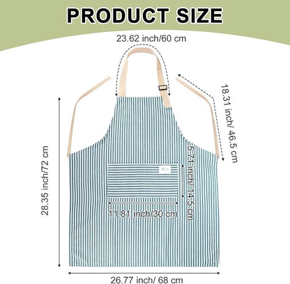 Janmercy 24 Pcs Aprons for Women Men with 2 Pockets Linen Cooking Kitchen Apron Adjustable Bib Chef Apron Bulk Aprons Unisex