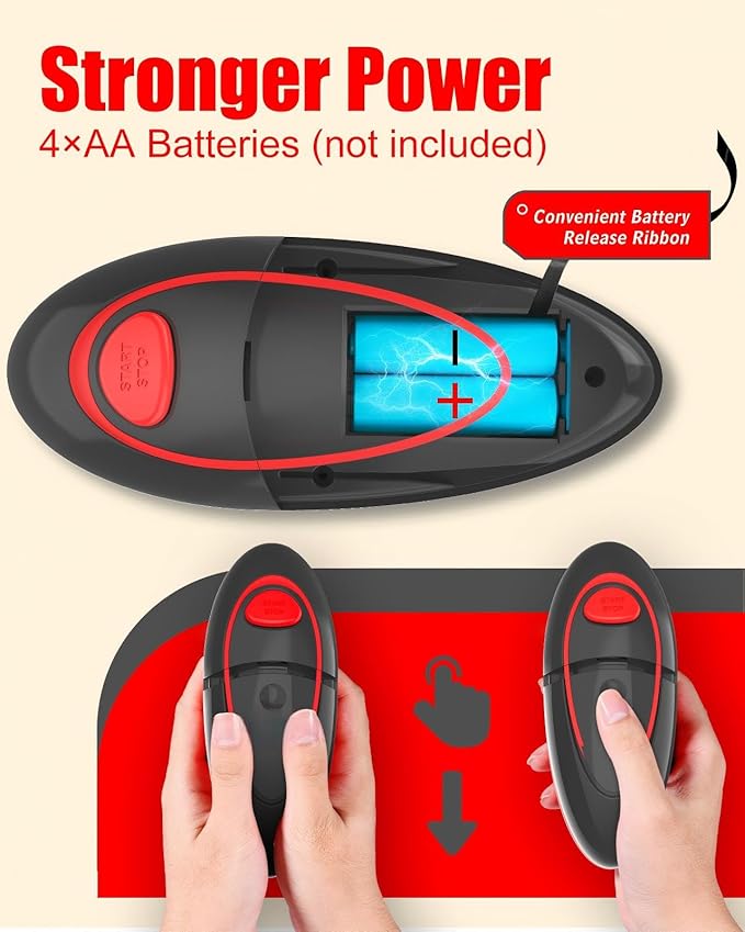 One Touch Electric Can Opener Fits Almost All Can Sizes for Seniors with Arthritis, Hand Held Battery Operated Can Opener with Smooth Edge, Food Safe Kitchen Gadgets Automatic Can Opener for Kitchen - Image 4
