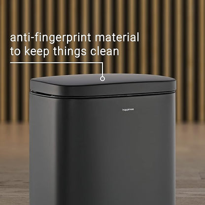happimess HPM1011B Curtis 8-Gallon Step-Open Trash Can with Soft-Close Lid, Modern, Minimalistic, Fingerprint Proof for Home, Kitchen, Laundry Room, Office, Bedroom, Bathroom, Black - Image 9