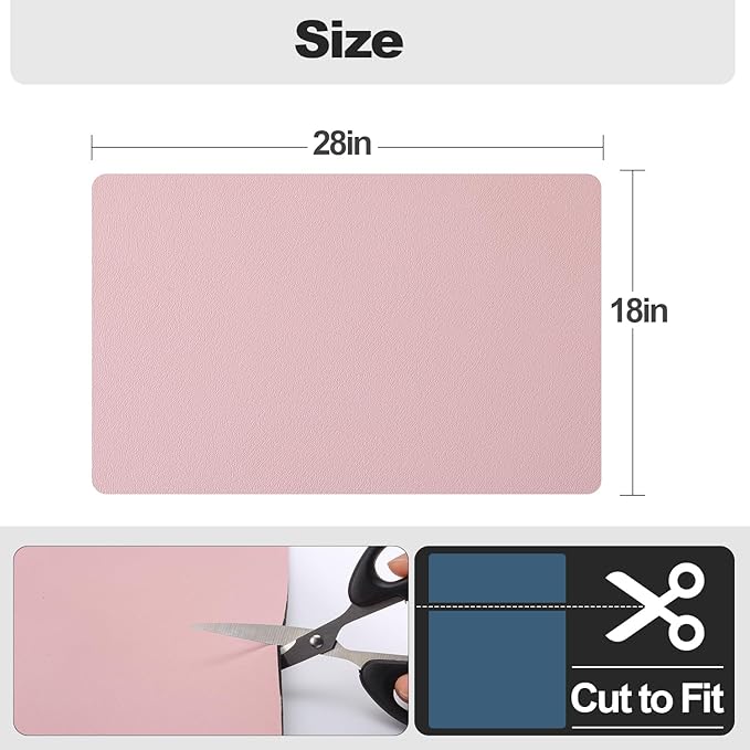 Ecotrim - Dish Drying Mat for Kitchen Counter | Coffee Bar Mat for Countertops | Heat Resistant Drainer Mat with Non-slip Rubber Backed | Hide Stain Kitchen Absorbent Draining Mat | Pink 18"x28" - Image 6