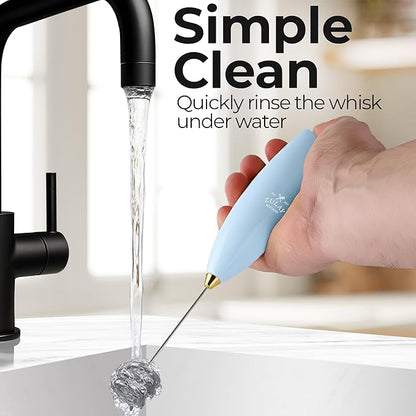 Zulay Kitchen Patented Tornado Triple Whisk Milk Frother with 4 Duracell Batteries – Handheld Foam Maker for Coffee, Lattes, Matcha & Hot Chocolate – Rich, Creamy Froth in Seconds - Lavender - Image 9
