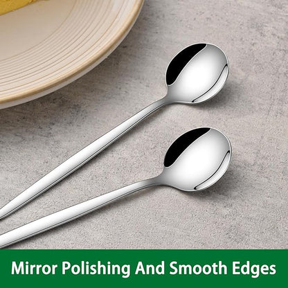 5.1 Inches Stainless Steel Coffee & Tea Spoon,6-Piece Cute Mini Spoons For Dessert,Small Espresso Spoons For Dessert,Cute Tiny Spoon - Image 4