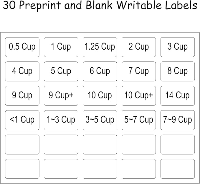 SWOMMOLY Expandable Food Storage Container Lid Organizer, Includes 8 Adjustable Dividers, 30 Preprinted and Blank Writable Labels, Extra Large - Image 6