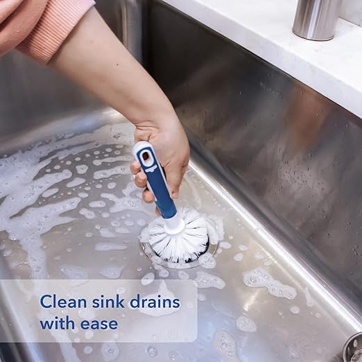 Unger Sink and Dish Scrub Brush, Kitchen Washing Scrubber for Hard-to-Reach Corners, Small Cleaning Supplies, Non-Scratch Bristles, Glassware, Pots, Pans, Tumblers, Drains, and Disposals - Image 8