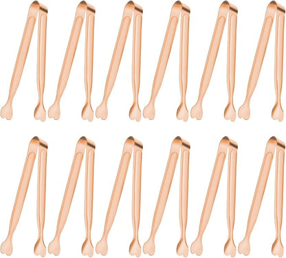Small Serving Tongs, Anytrp 12-Pack Stainless Steel Sugar Tongs, 5.3inch Kitchen Metal Appetizers Tong for Serving Food, Buffets, Coffee Bar, Tea Party, Desserts Party and Ice Bucket by Unknown