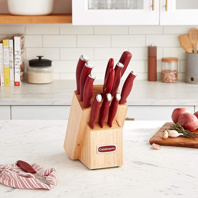 Cuisinart C77SSR-12P Color Pro Collection 12 Piece Knife Block Set, Red - Image 6