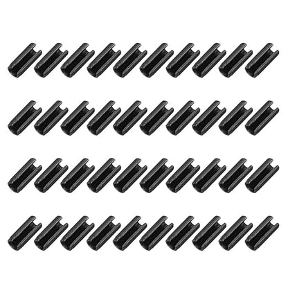 MECCANIXITY 120Pcs Slotted Split Roll Pins 4/25 Inch(4mm) Dia. 2/5 Inch(10mm) Length 65Mn Steel Spring Tension Expansion Dowels for Secure Fastening, Black