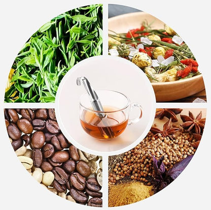 2 Pack Tea Infusers, Extra Fine Mesh Tea Strainer for Loose Tea, Stainless Steel Long Handle Tea Steeper Diffuser for Leaf Tea, Coffee, Spices, Seasonings - Image 5