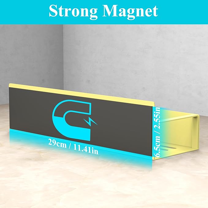 HuggieGems 4 Pack Magnetic Spice Storage Rack Organizer for Refrigerator and Oven, Yellow Fridge Organizers and Storage - Image 3