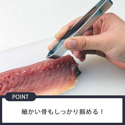 Shimomura Planning 17257 Tongs, Bone Removal, Made in Japan, Dishwasher Safe, Holds Fine Bones, Easy to Apply Strength, Commercial Use, Yanagi Blade, Fish, Fruit, Straightener, Stainless Steel, - Image 3
