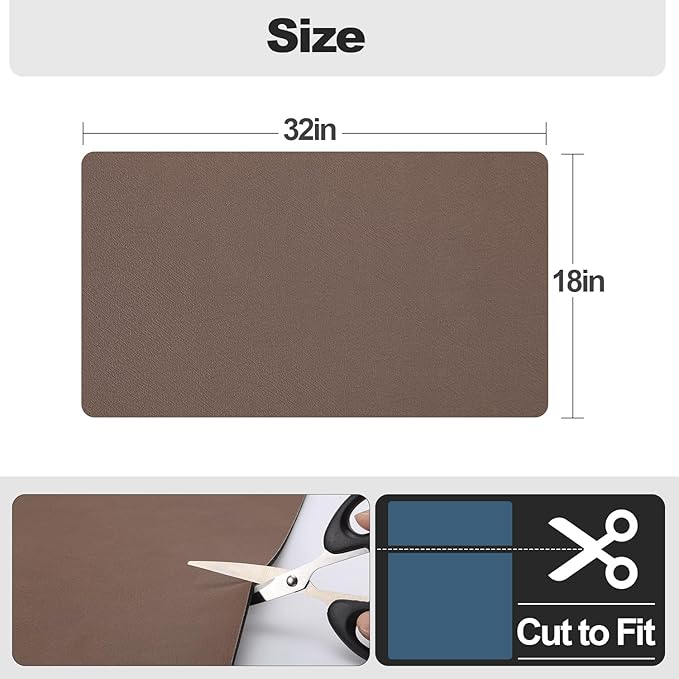 Ecotrim - Dish Drying Mat for Kitchen Counter | Coffee Bar Mat for Countertops | Heat Resistant Drainer Mat with Non-slip Rubber Backed | Hide Stain Kitchen Absorbent Draining Mat | Brown 18"x32" - Image 6