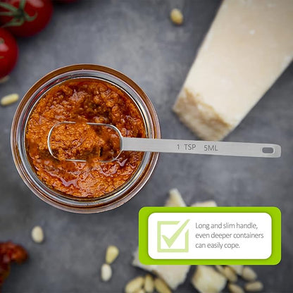 1PCS 1tsp (1/3tbsp, 5ml) Single Measuring Spoon, Stainless Steel Long Handle Individual Teaspoons Only - Image 4